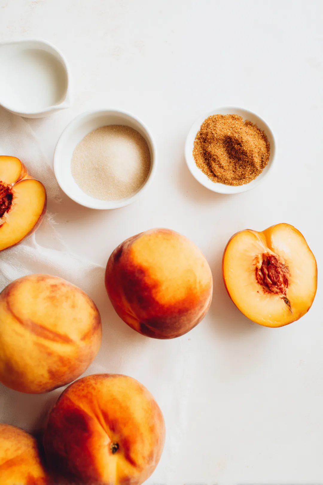 Air fryer caramelized peaches - ingredients