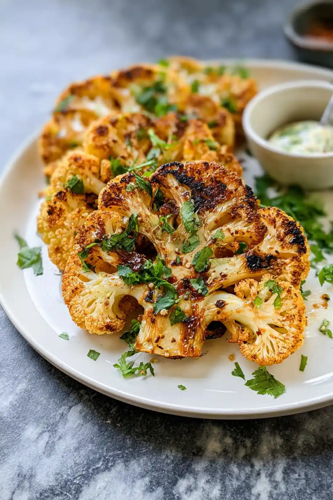 Air fryer cauliflower steaks