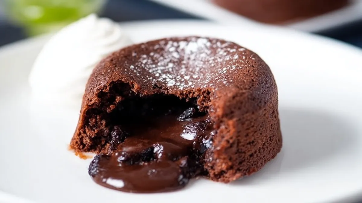 Air fryer chocolate lava cake