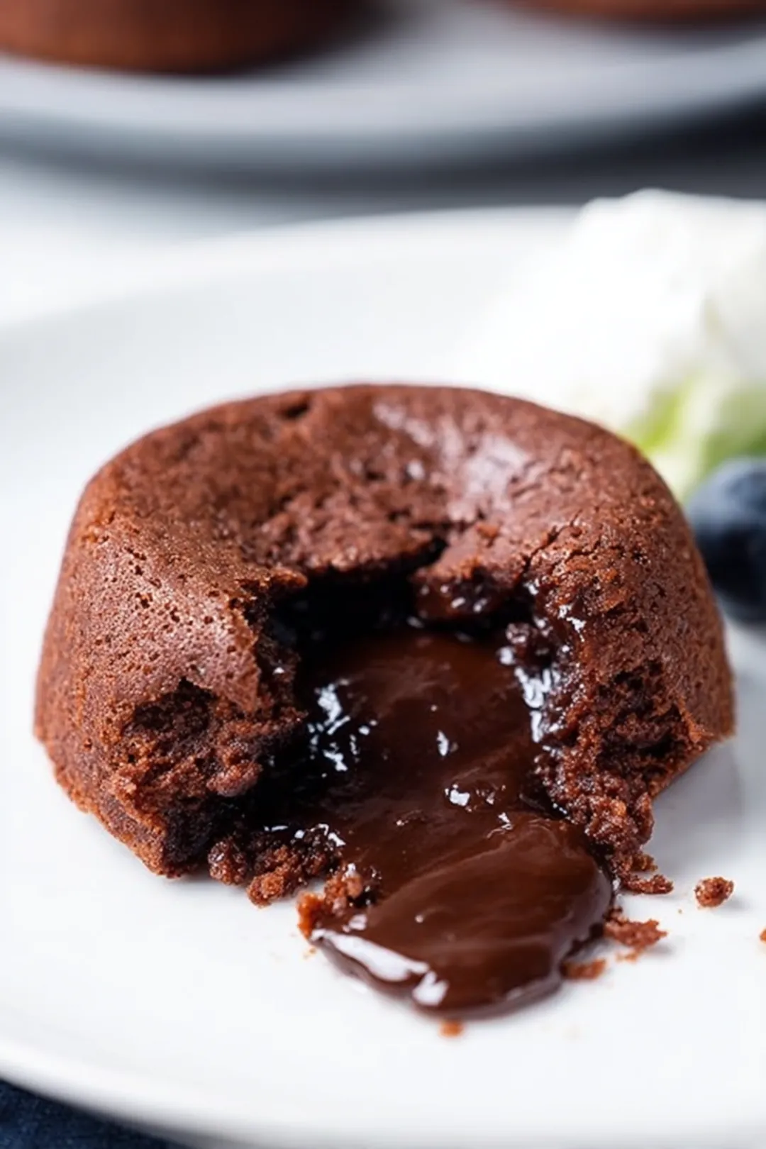 Air fryer chocolate lava cake