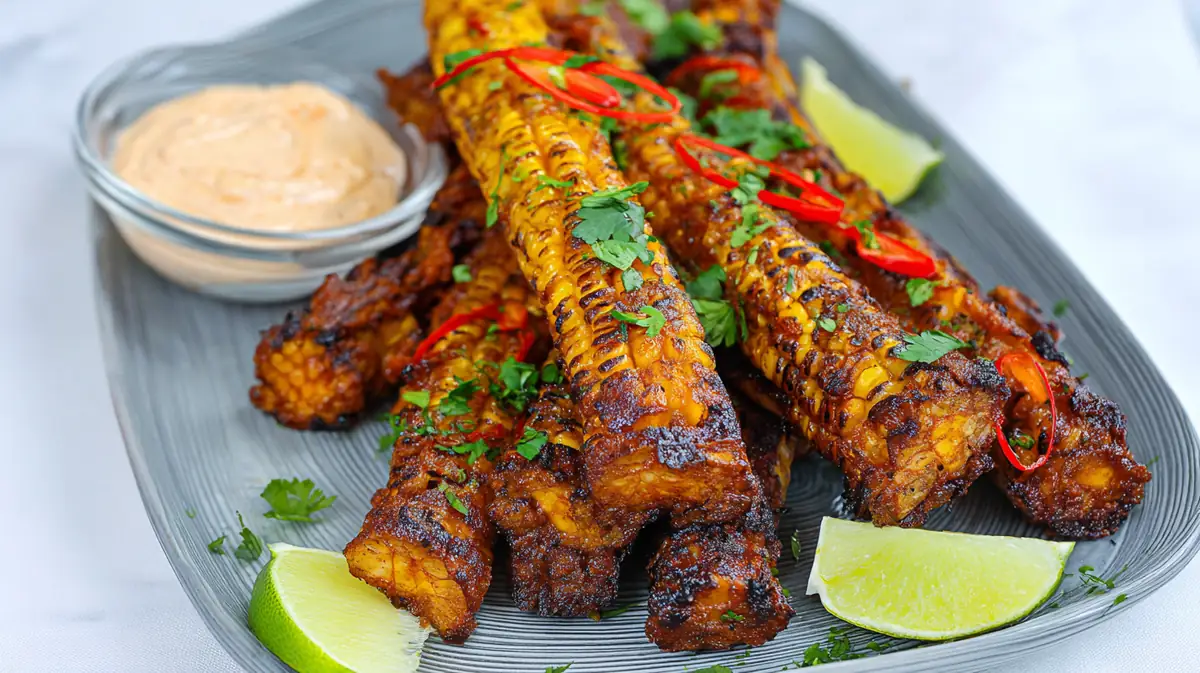 Air fryer corn ribs