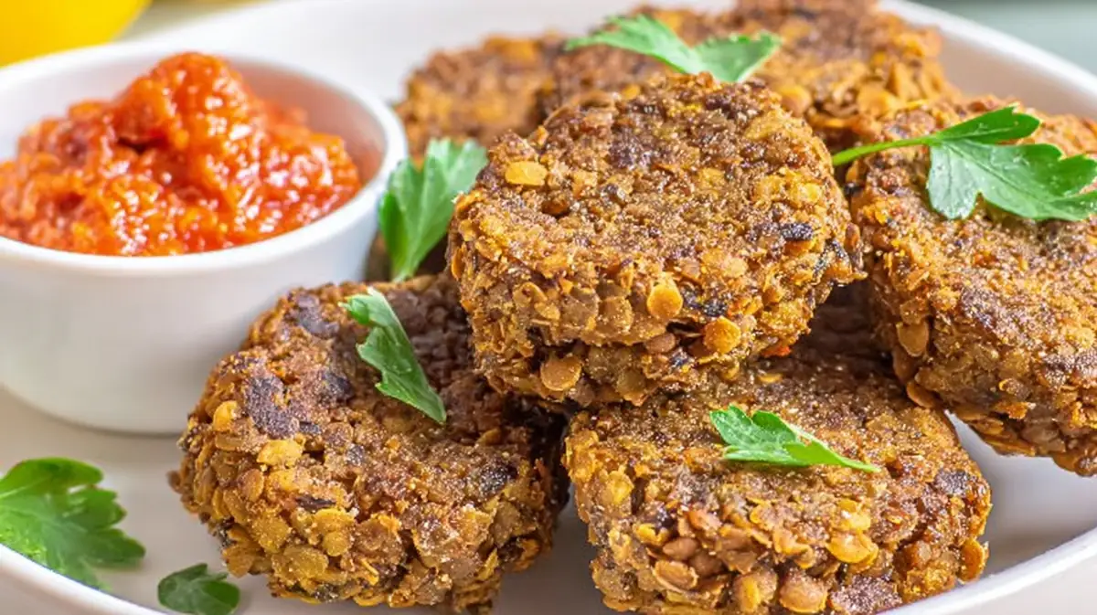 Air fryer crispy lentil bites