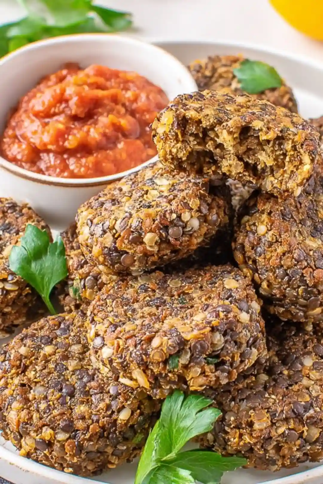 Air fryer crispy lentil bites