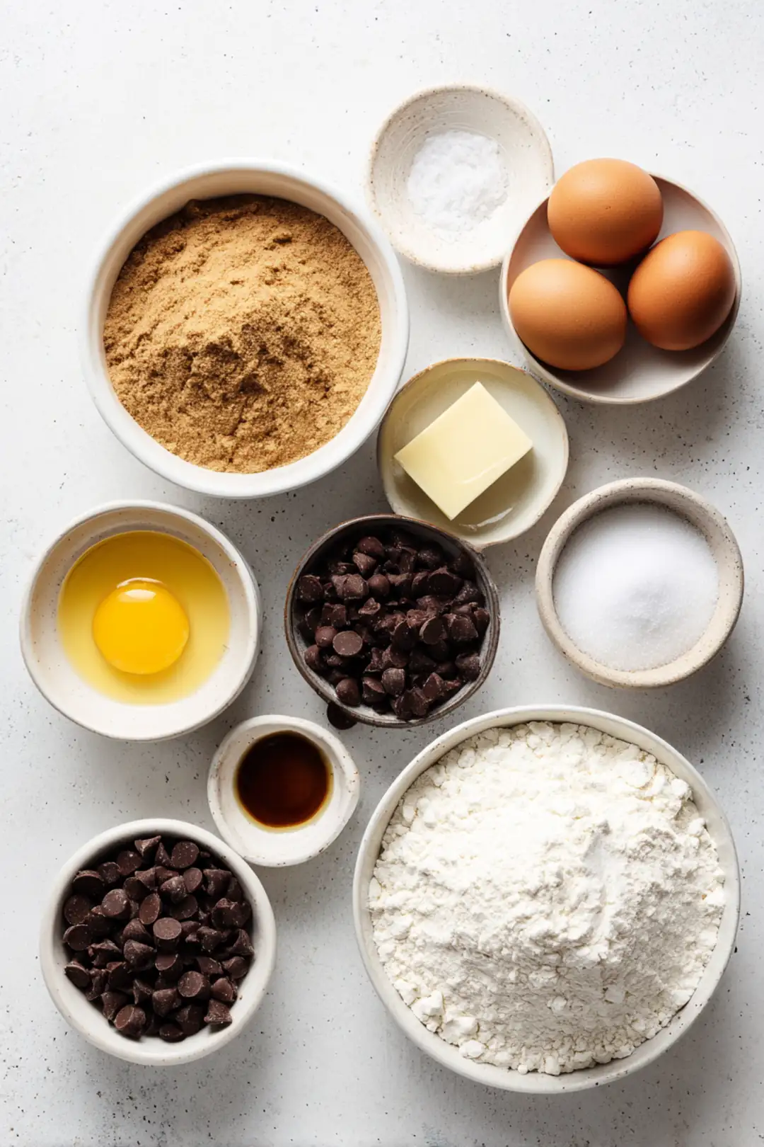 air fryer deep dish cookie for one - ingredients