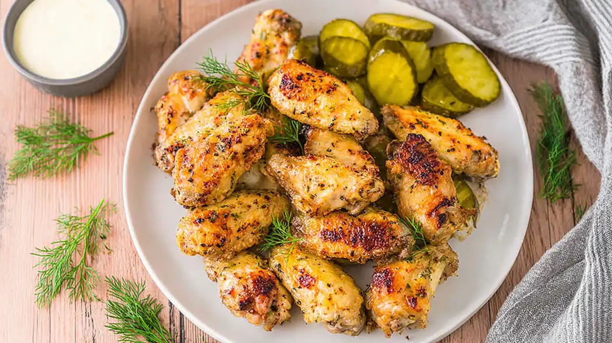 Air fryer dill pickle wings
