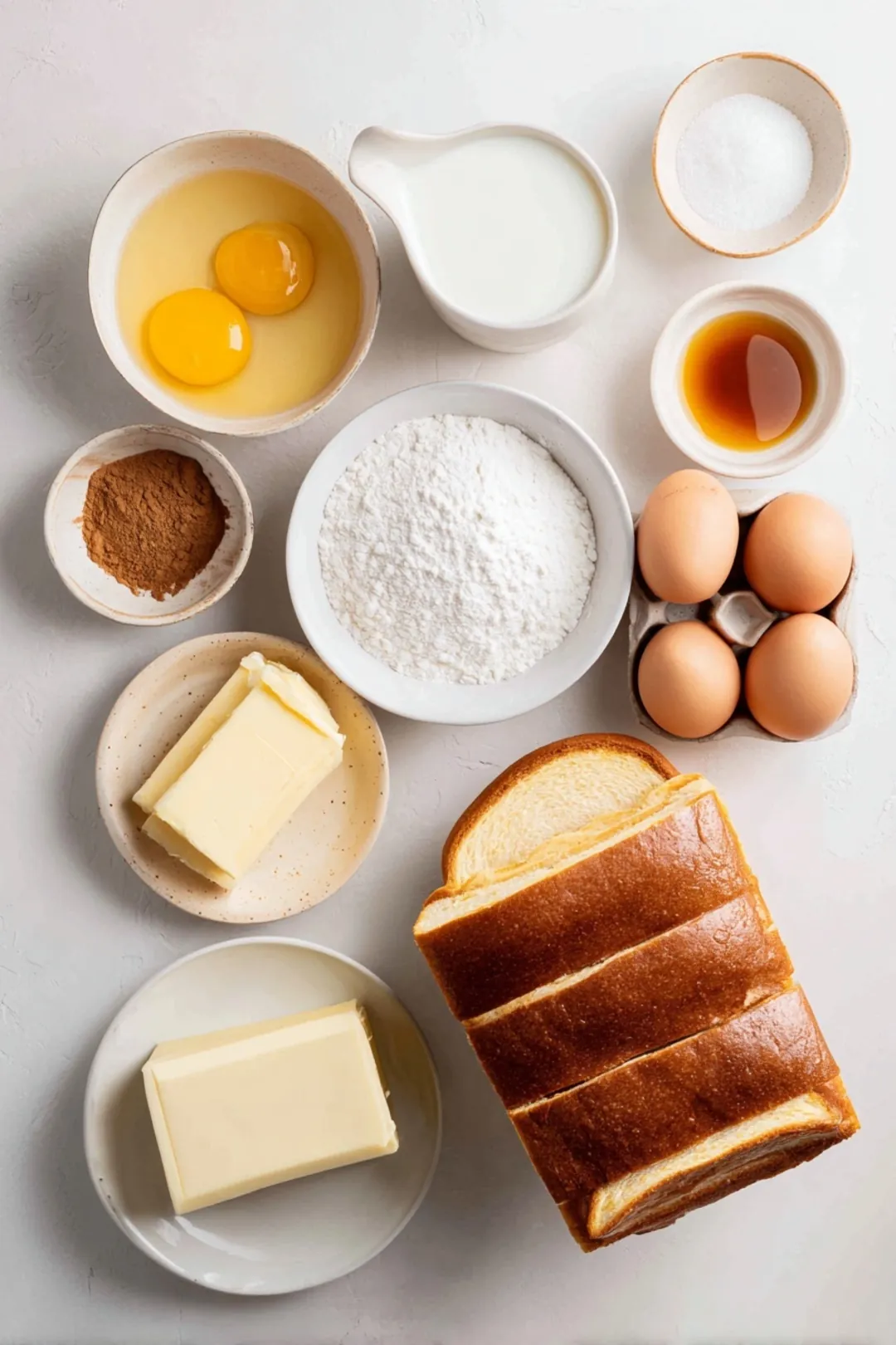 Air fryer French toast sticks - ingredients