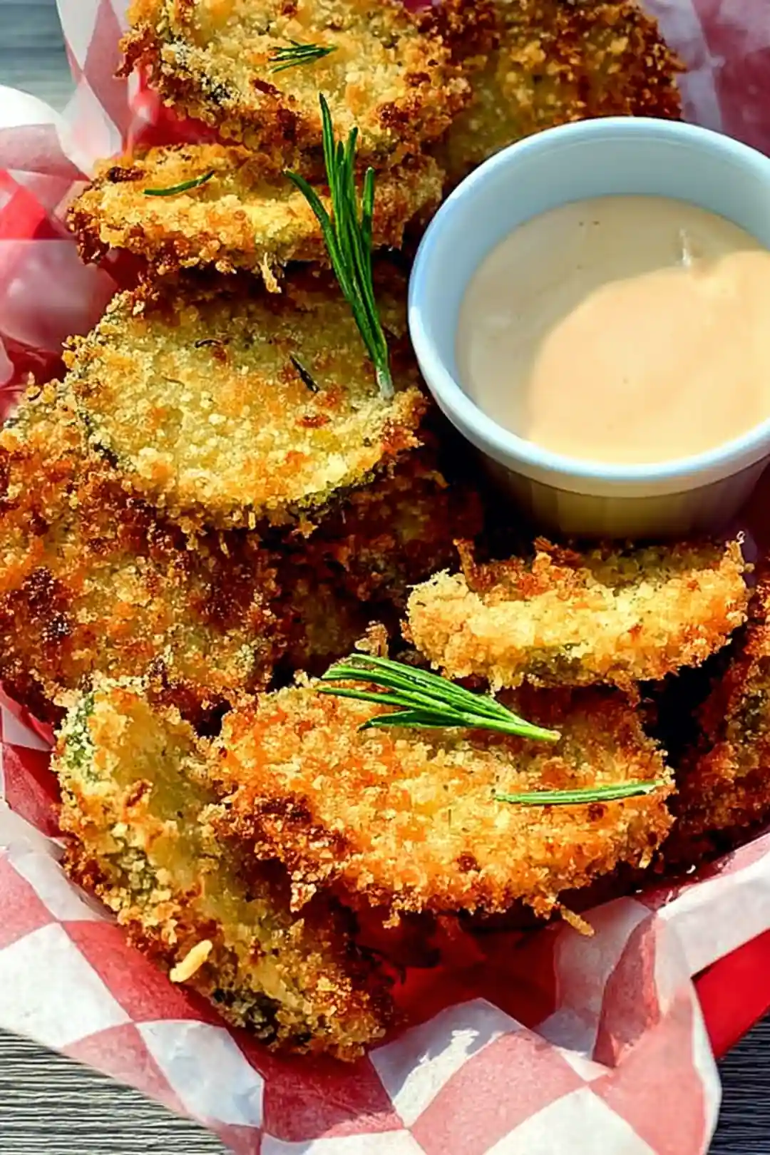 Air fryer fried pickles panko breading