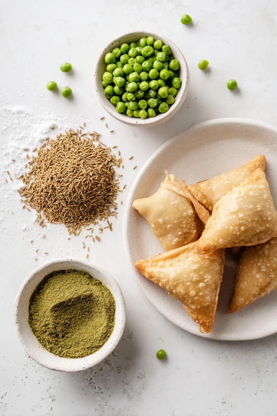 Air fryer frozen samosas - ingredients
