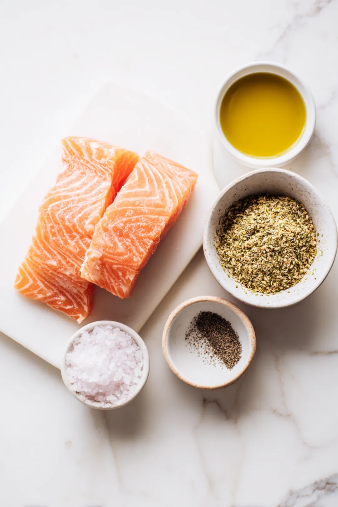 Air fryer furikake salmon bites - ingredients