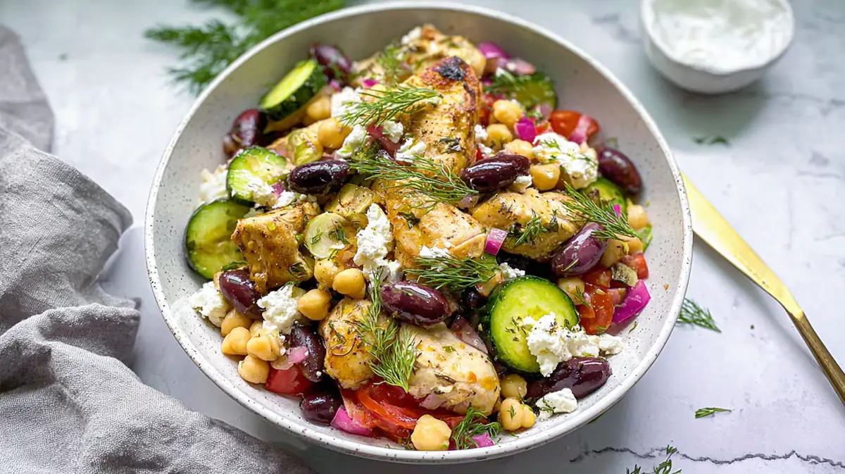 Air fryer Greek chicken meal prep