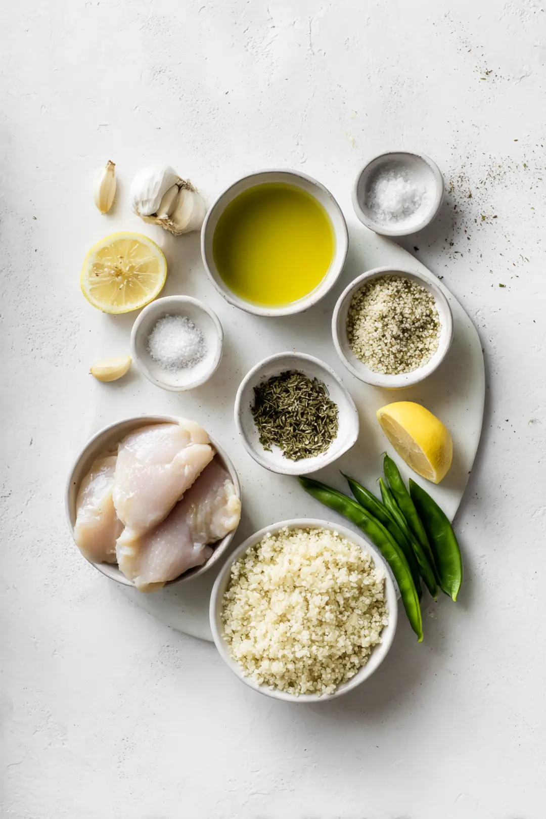 Air fryer Greek chicken meal prep - ingredients