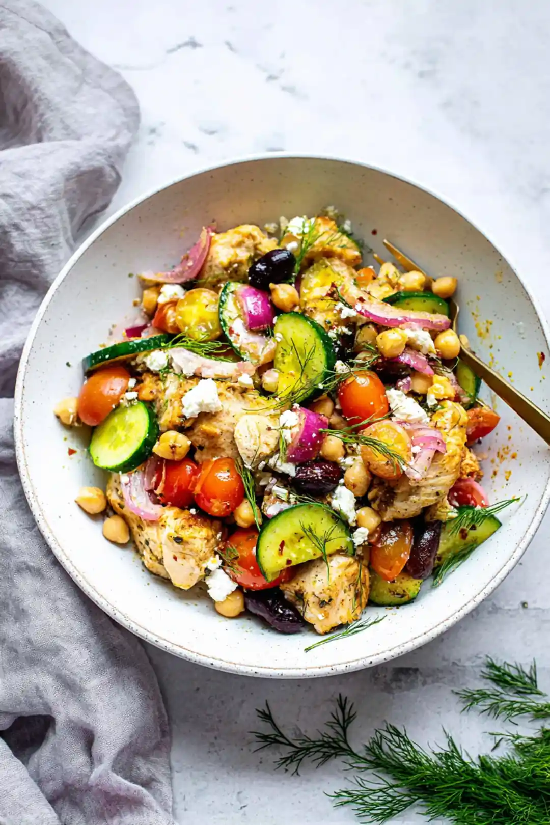 Air fryer Greek chicken meal prep