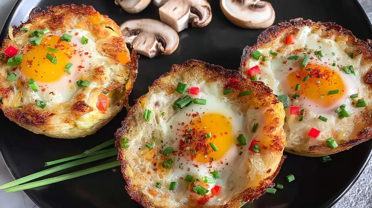Air fryer hash brown egg cups