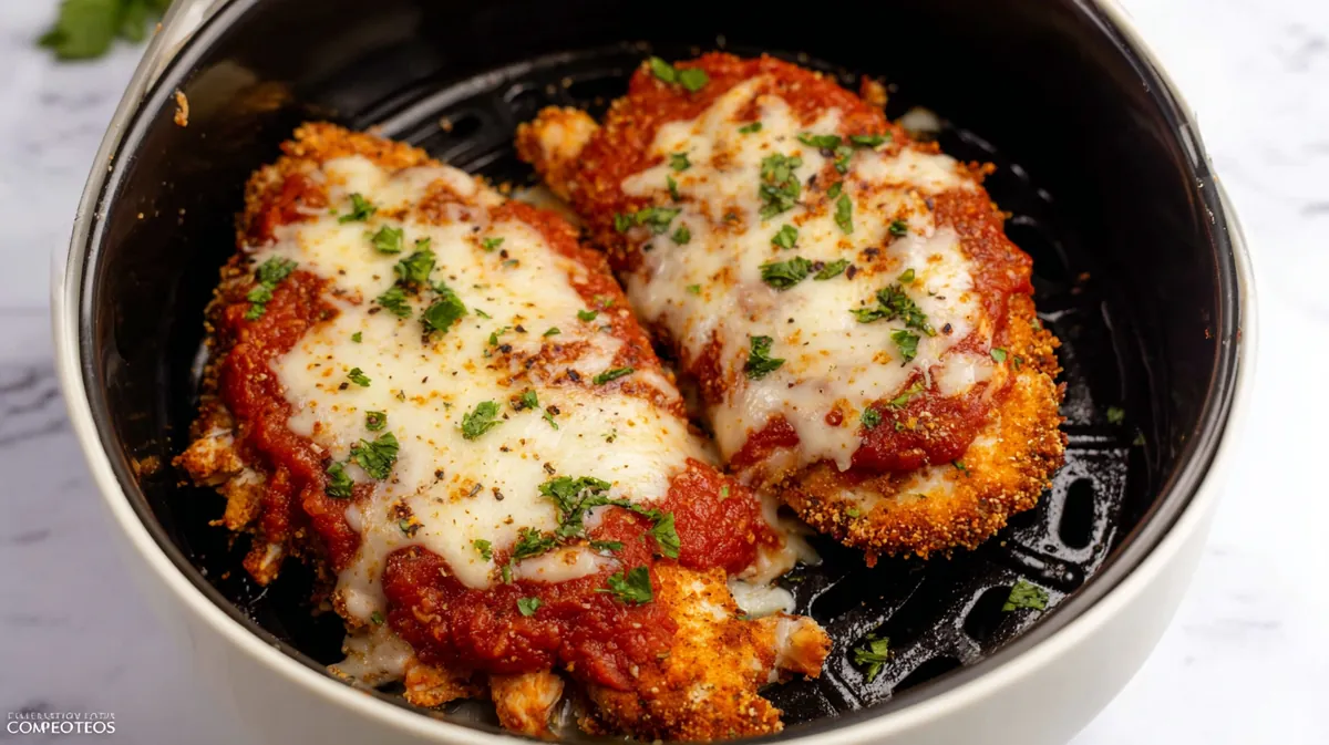Air fryer Italian chicken parmesan
