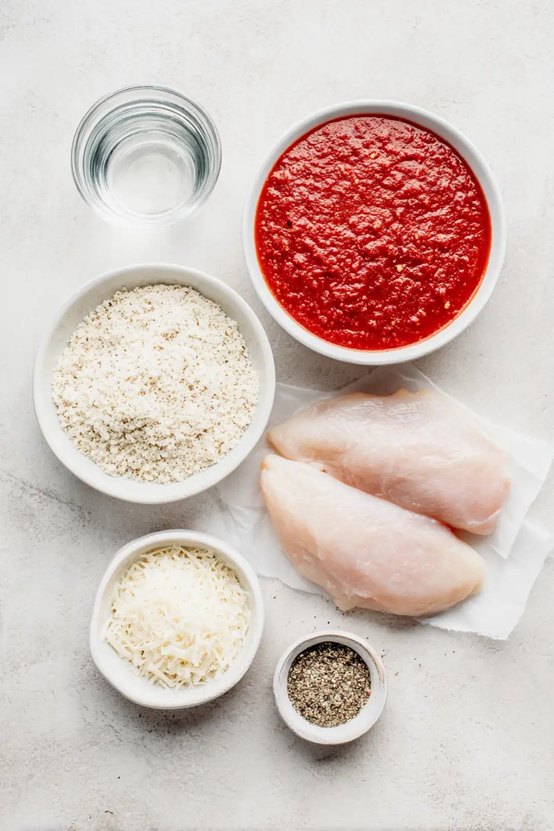 Air fryer Italian chicken parmesan - ingredients
