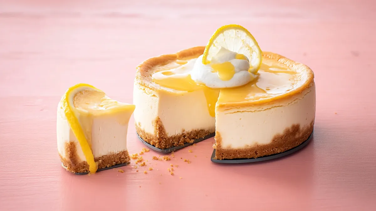 Air fryer lemon cheesecake