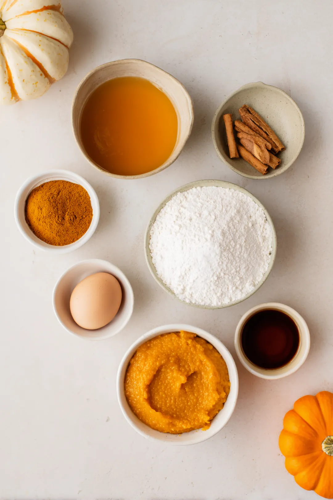 Air fryer mini pumpkin pies - ingredients