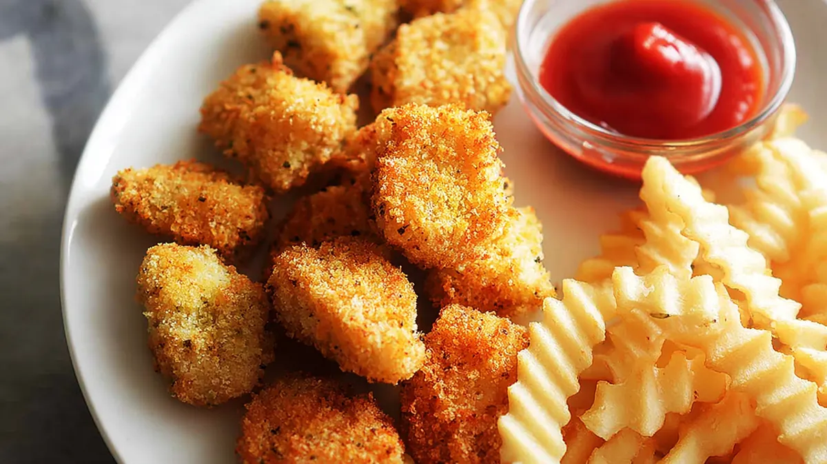 Air fryer pickle-brined chicken nuggets