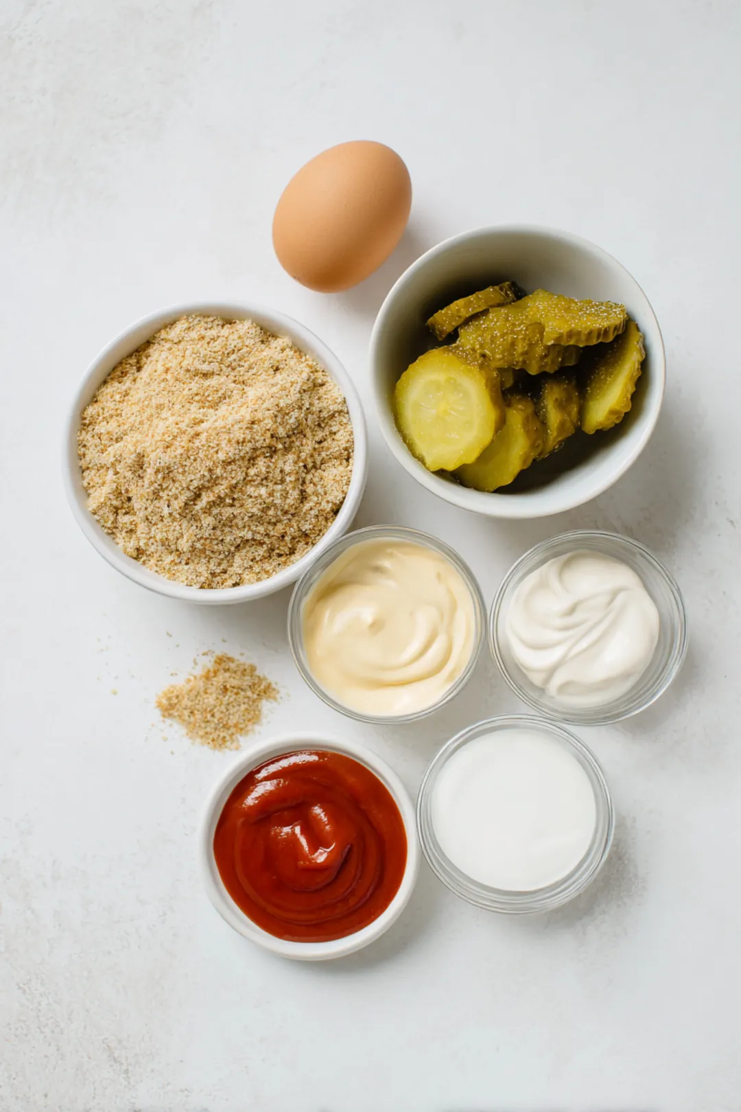 air fryer pickle chips with spicy dipping sauce - ingredients