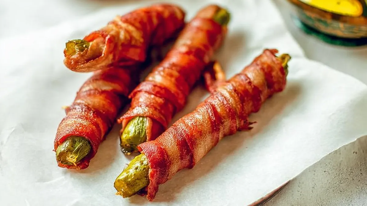 Air fryer pickle-wrapped hot dogs