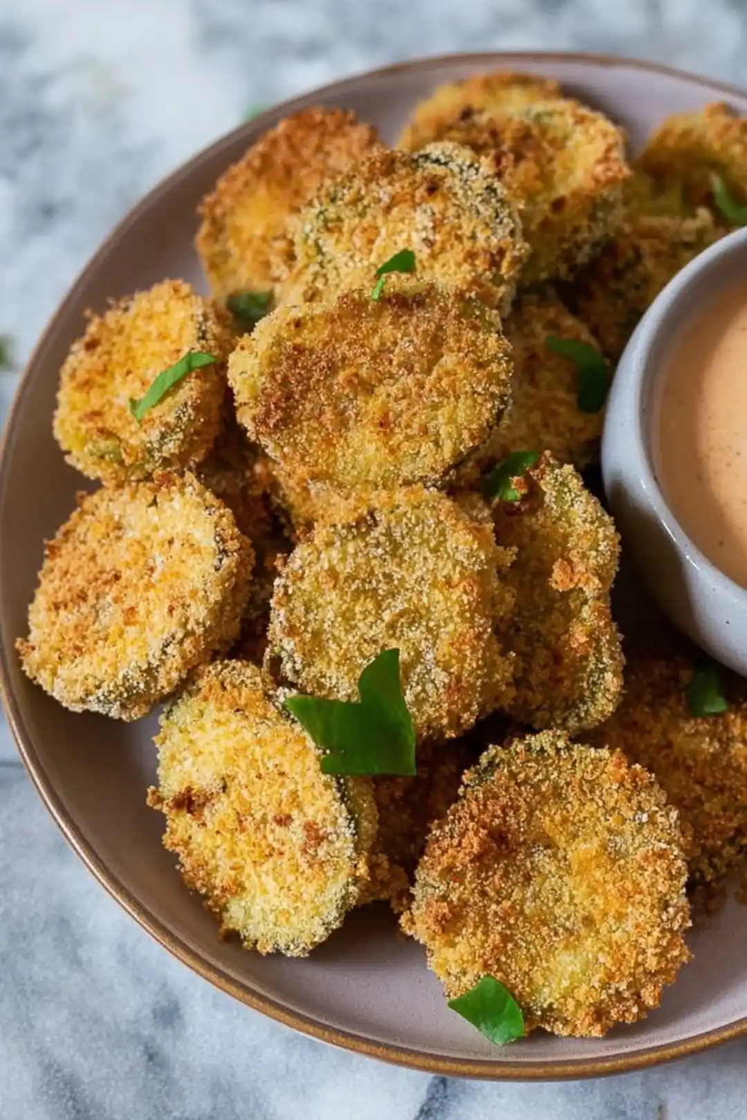air fryer pickles with cornmeal breading