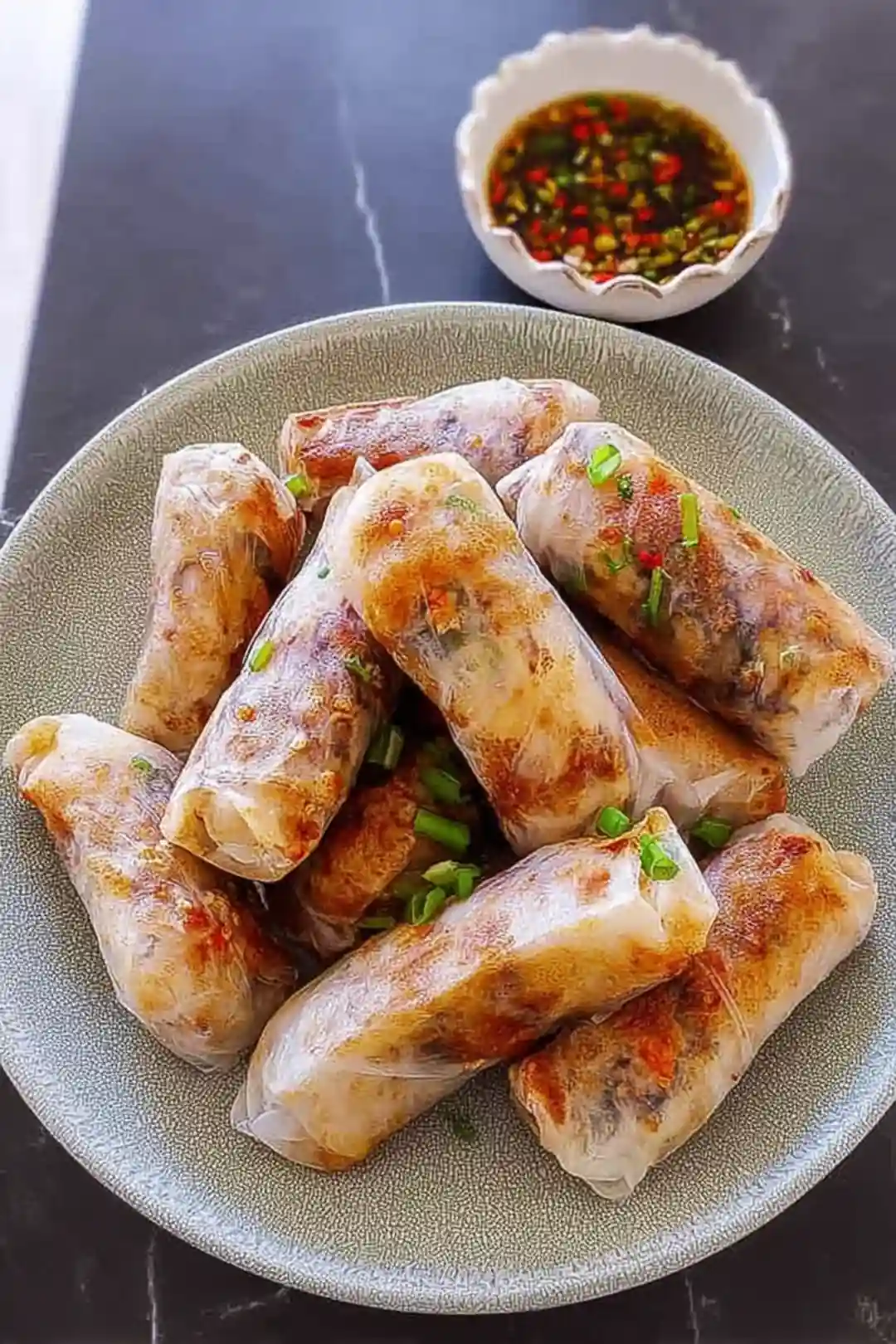 Air fryer rice paper pockets