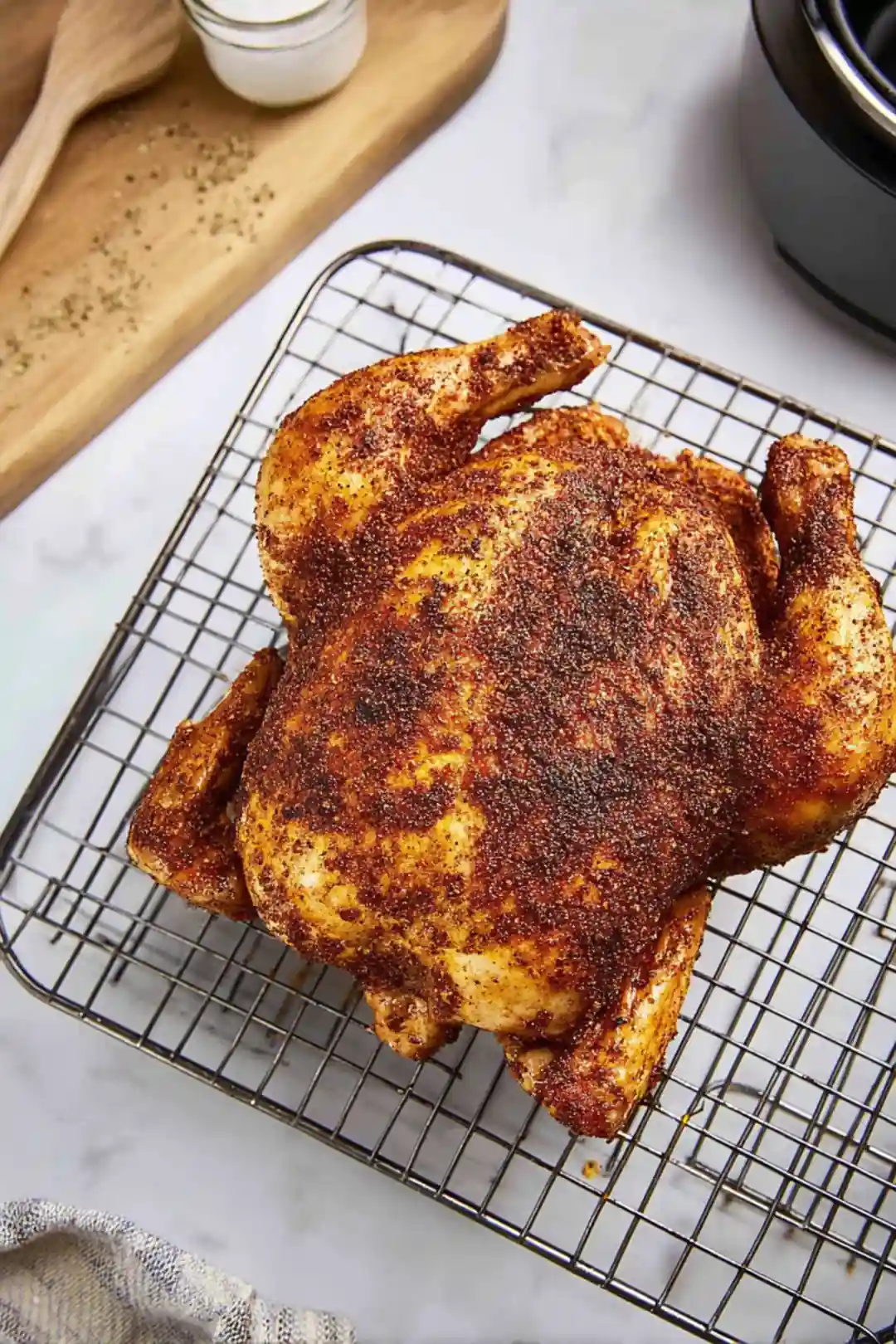 Air fryer rotisserie chicken