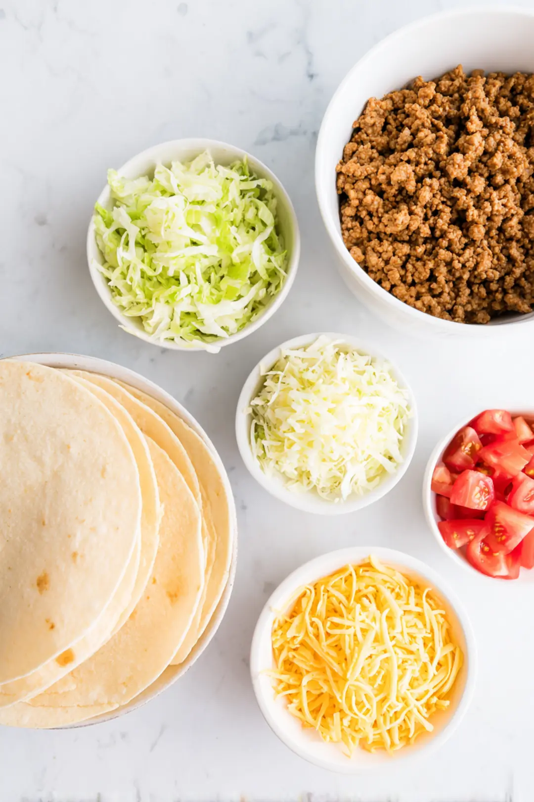 air fryer smash tacos no grease hack - ingredients