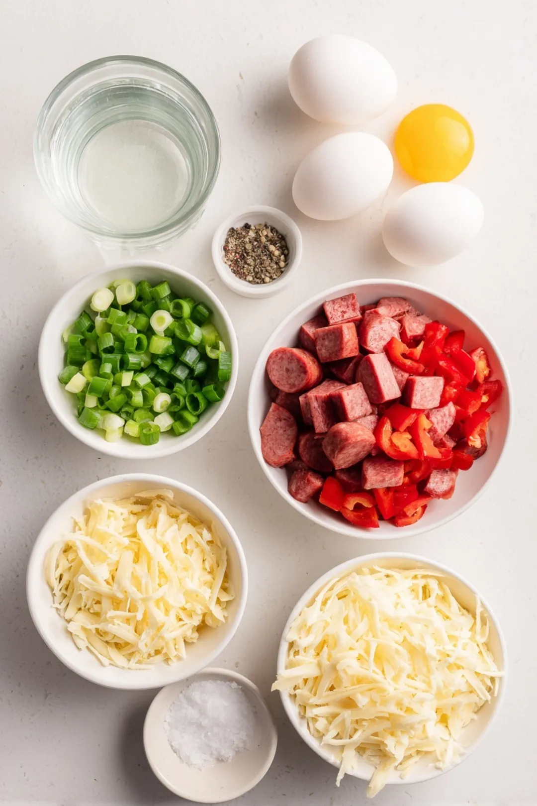 Air fryer spam & egg muffins - ingredients