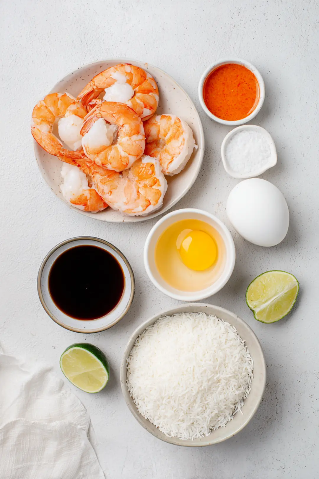 Air fryer Thai-style coconut shrimp - ingredients
