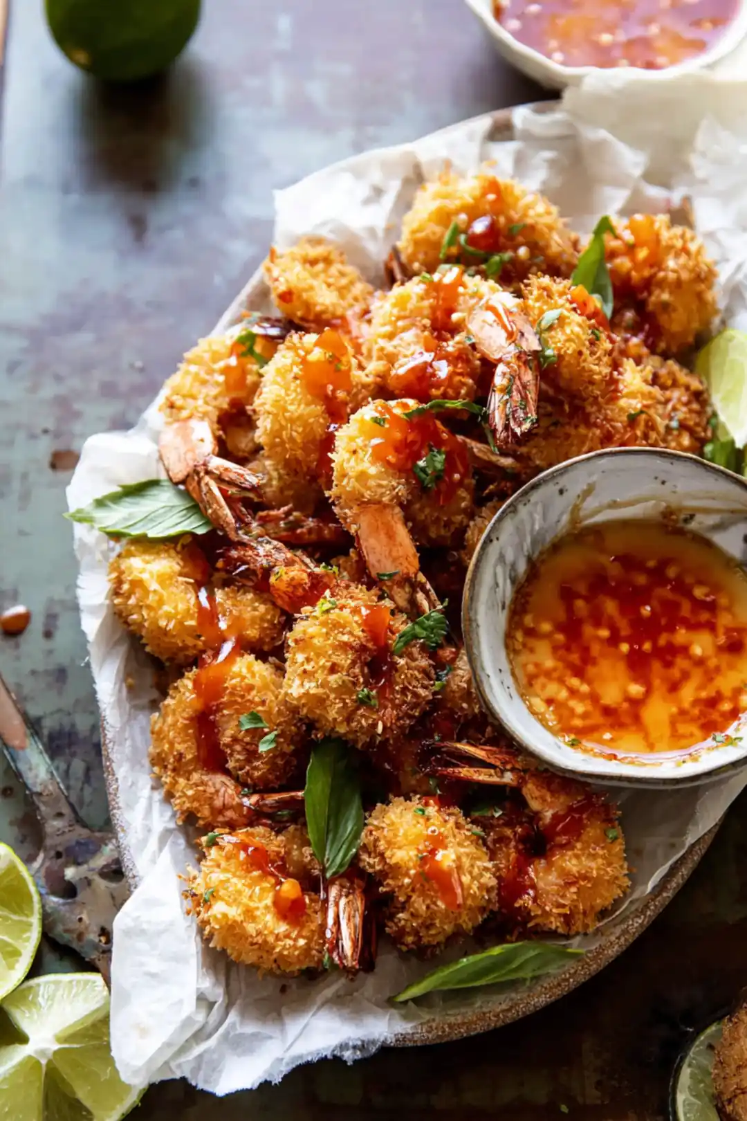 Air fryer Thai-style coconut shrimp