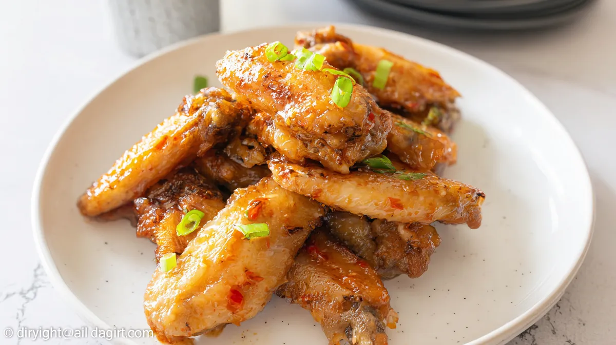 Air fryer Vietnamese fish sauce wings