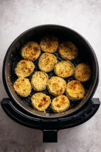 Arrange breaded pickles in a single layer in the air fryer