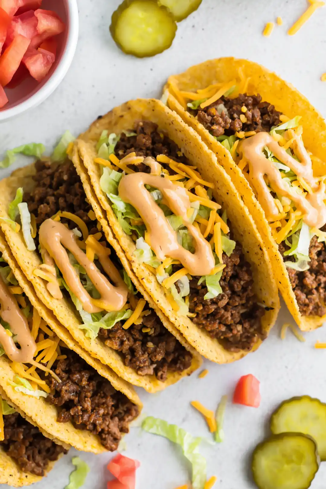Big Mac tacos air fryer hack - ingredients