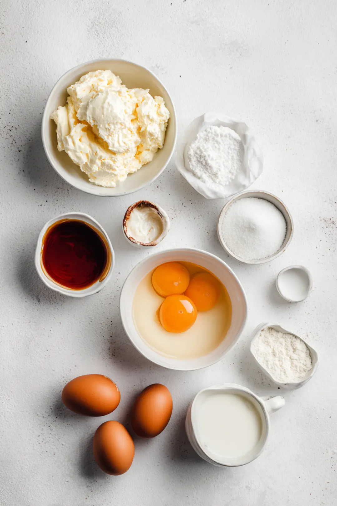 Burnt Basque Cheesecake - ingredients