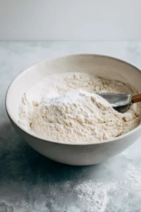 Combine flour, brown sugar, baking soda, and salt in a mixing bowl and add almond milk and peanut butter to form cookie dough