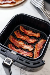 Cook the bacon until crispy