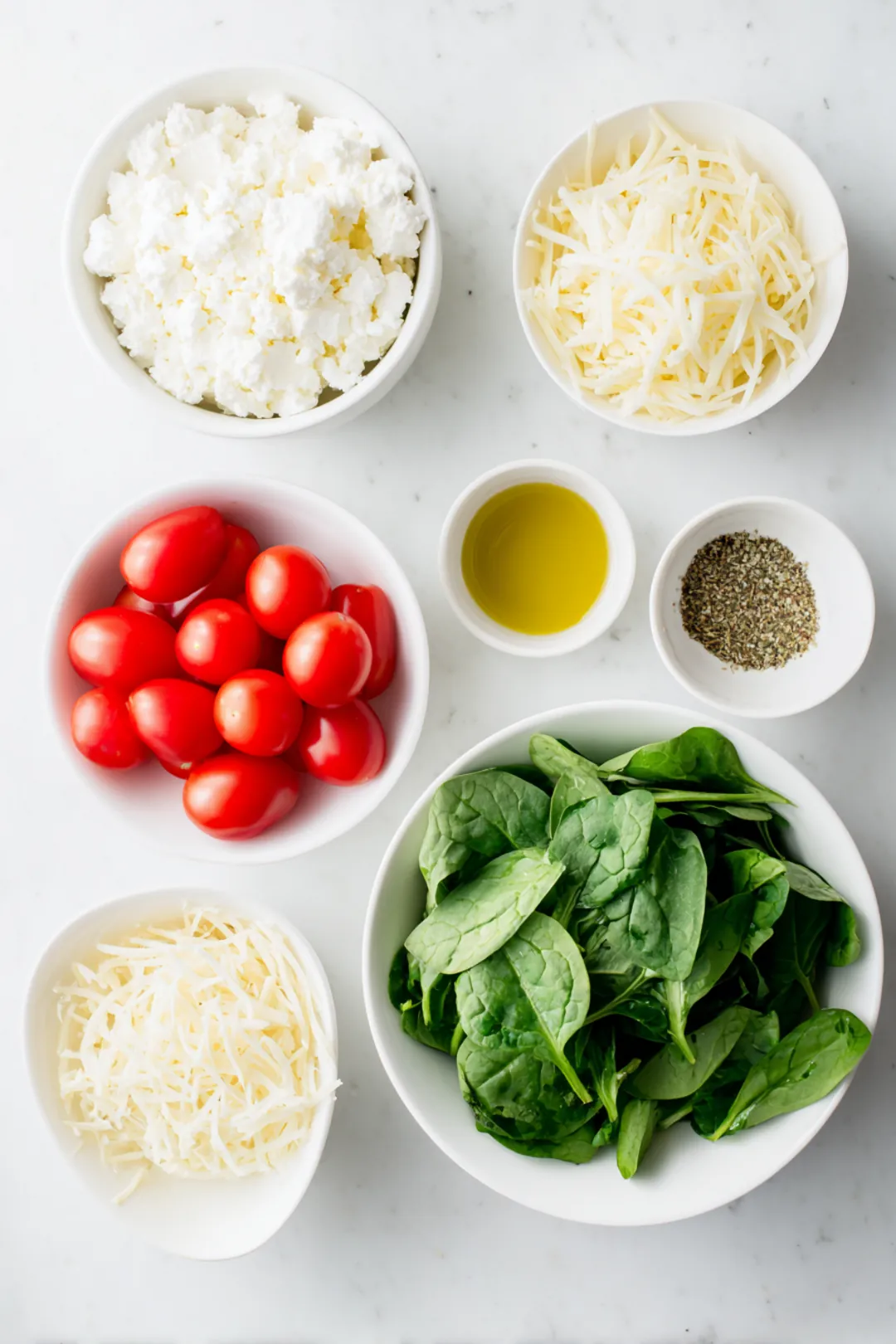 Cottage cheese pizza bowl air fryer - ingredients
