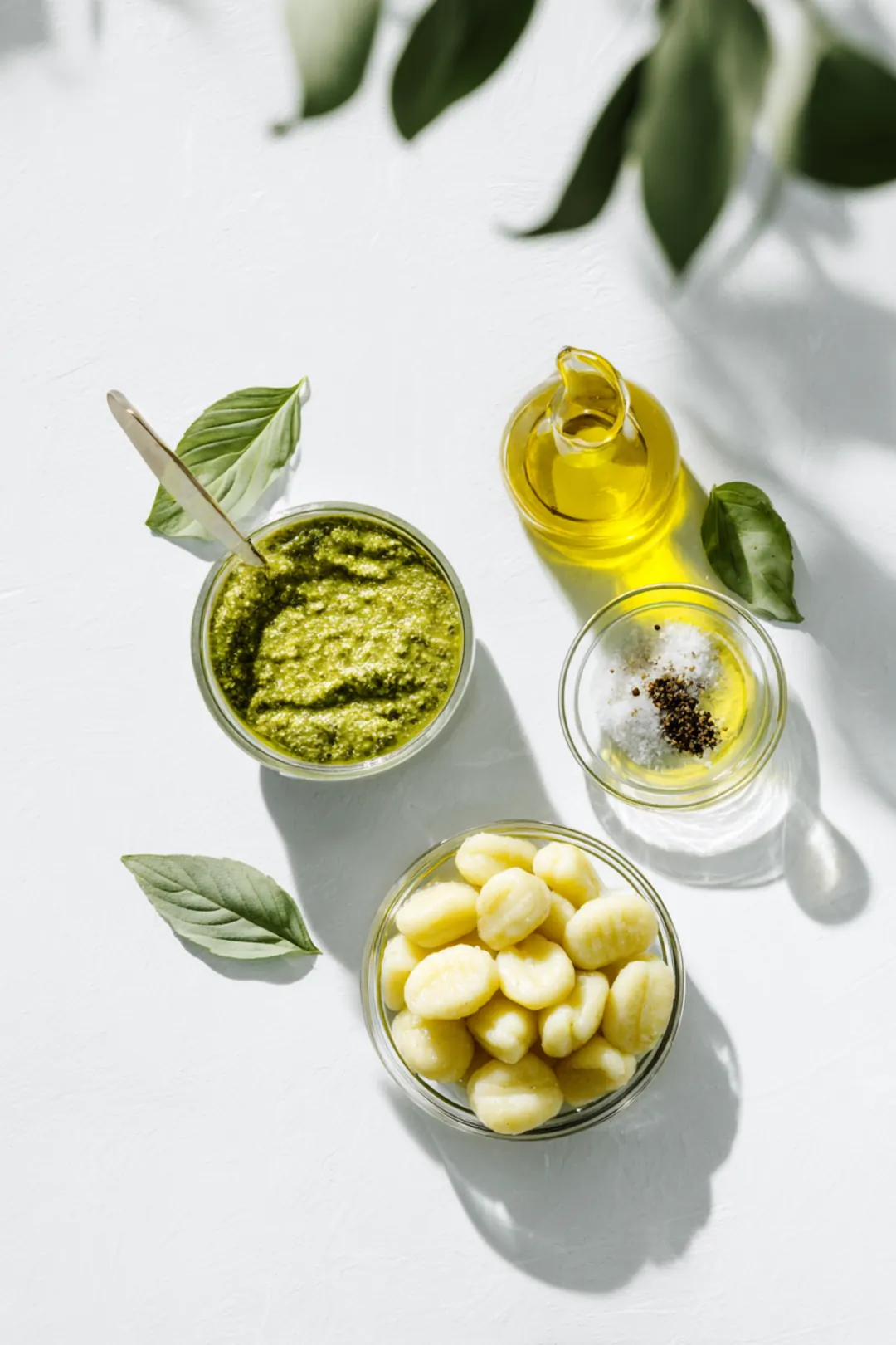 Crispy air fryer gnocchi pesto - ingredients