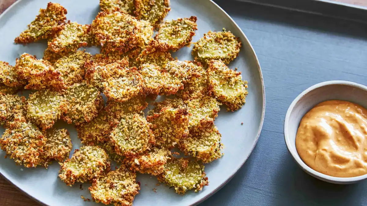 Crispy air fryer pickle chips