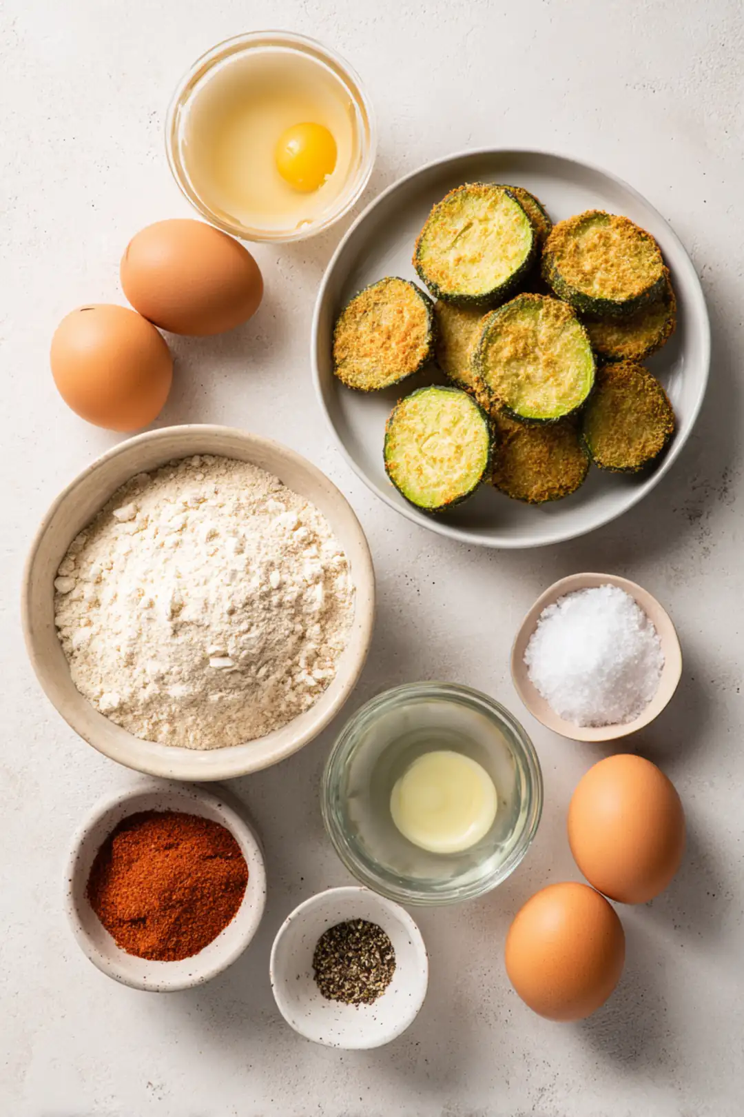 Crispy air fryer pickle chips - ingredients