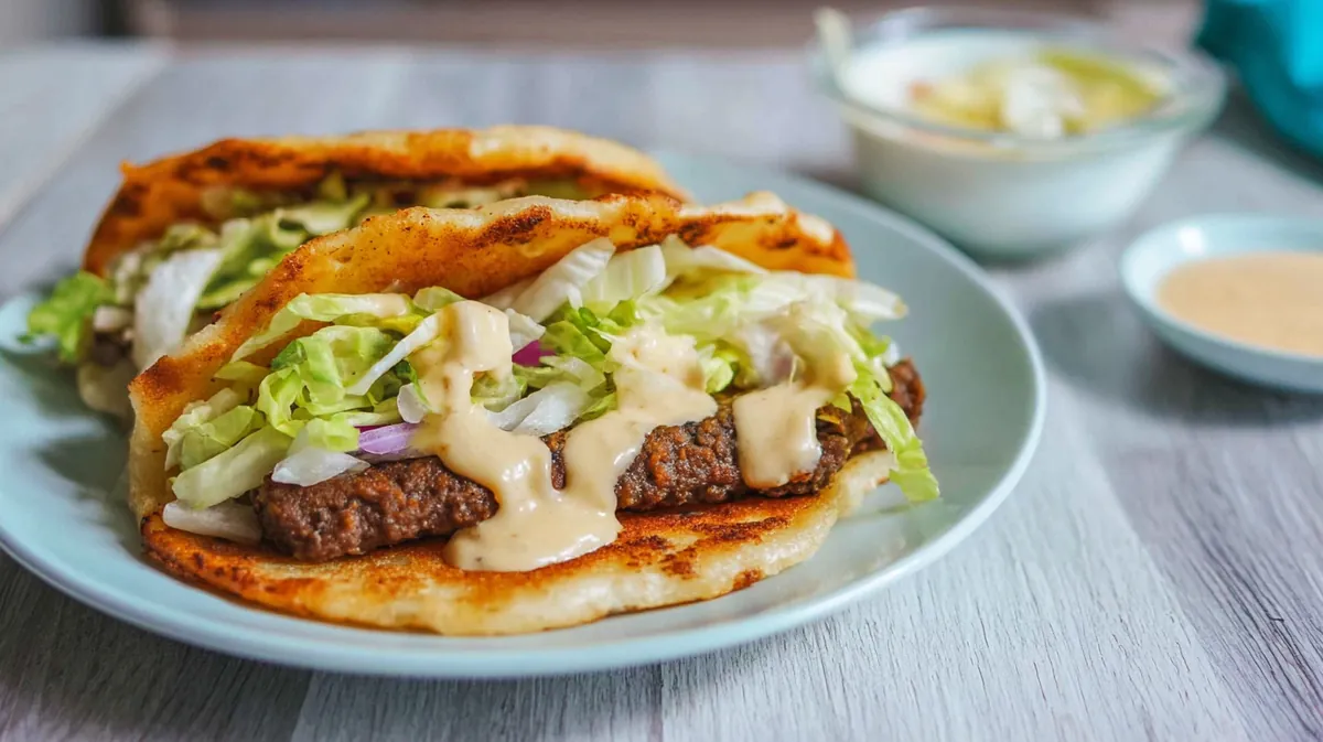 crispy air fryer smash burger tacos