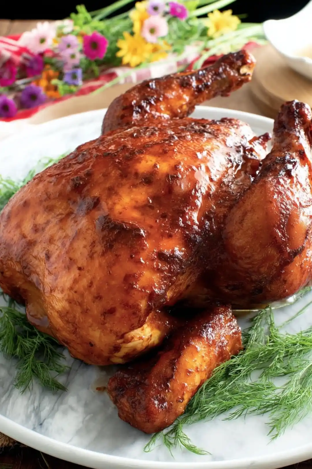 Crispy skin roasted turkey chicken litsong manok