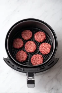 Form beef patties for mini tacos