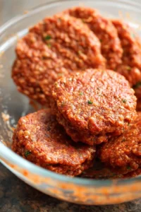 Form patties from the sausage mixture