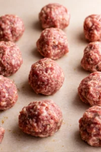 Form the mixture into small meatballs