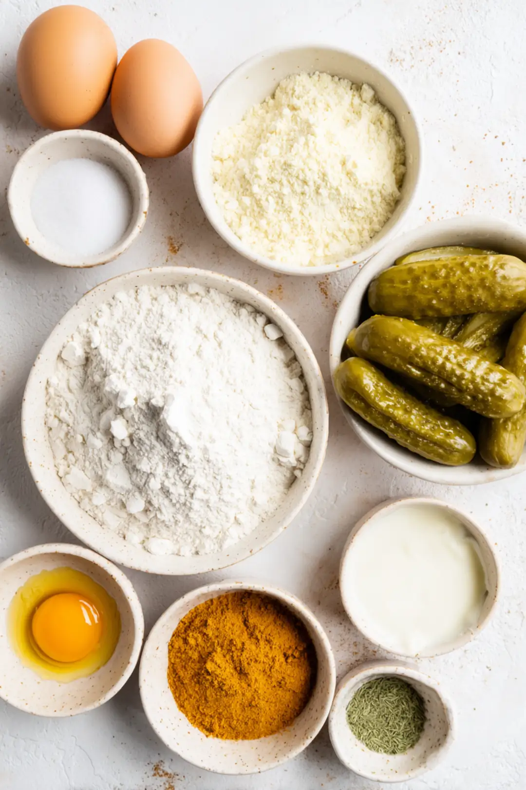 Fried pickles with ranch air fryer - ingredients