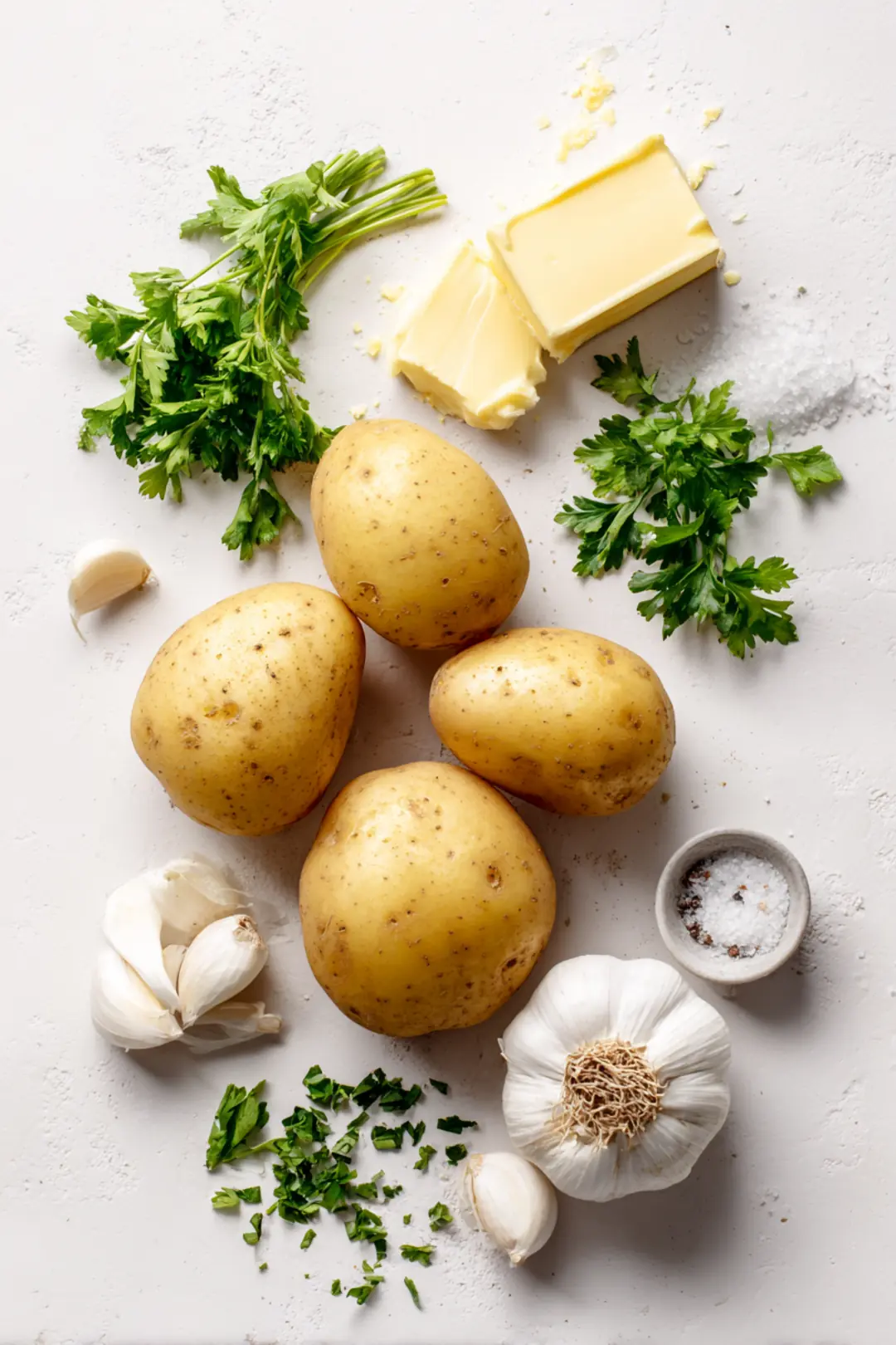 Garlic butter smashed potatoes - ingredients