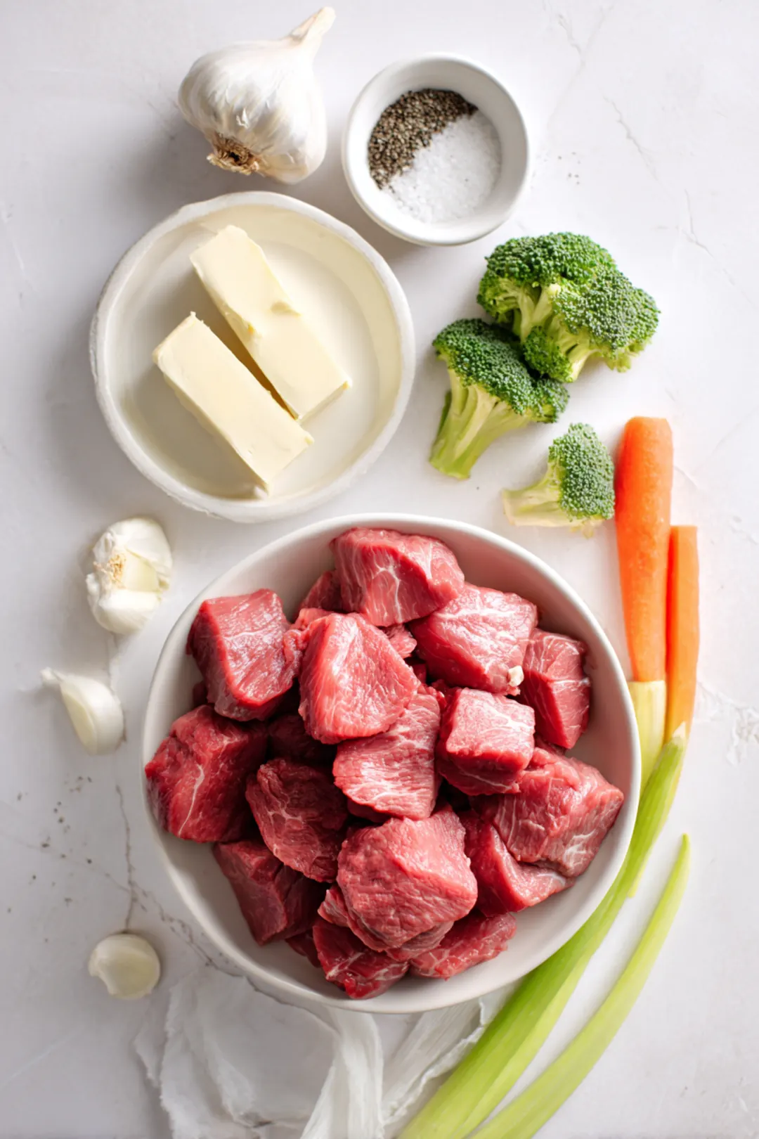 Garlic butter steak bites ingredients
