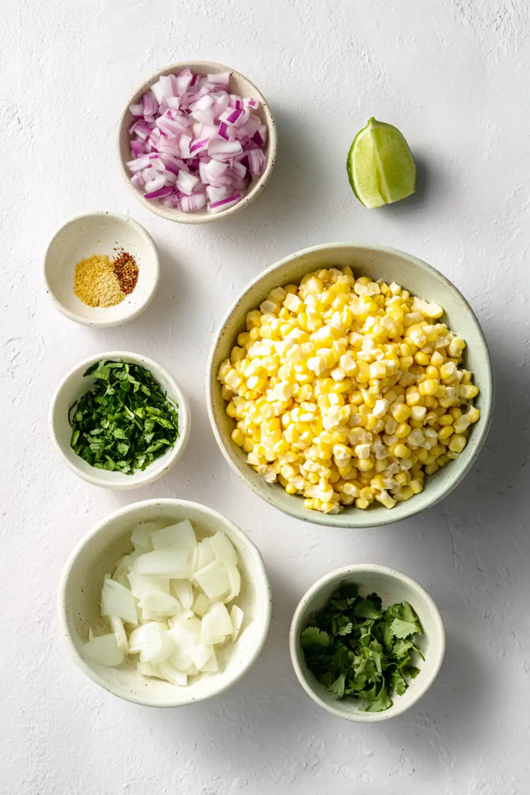 Healthy Mexican Street Corn Salad (Esquites Style) - ingredients